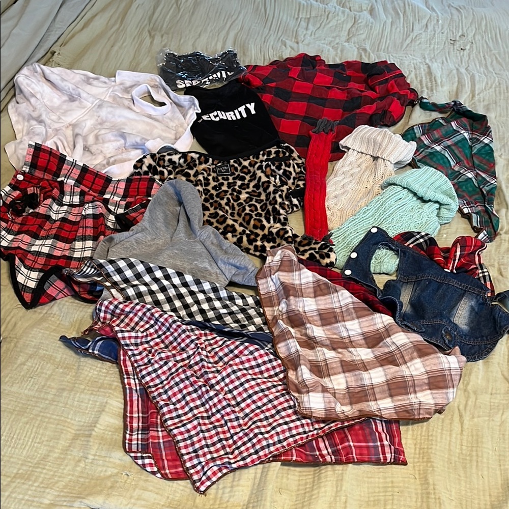 Lot of small dog clothes